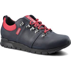 Granatowe Półbuty Nagaba Damskie Skórzane Obuwie. Niebieskie buty zimowe Nagaba, z nubiku, bez obcasa, na obcasie, bez zapięcia. Za 219,00 zł.