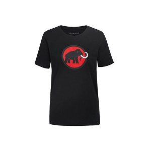 Koszulka bawełniana damska Mammut Core T-Shirt Classic. Czarne t-shirty Mammut, s, bez wzorów, z bawełny, bez kołnierzyka, bez ramiączek. Za 149,36 zł.