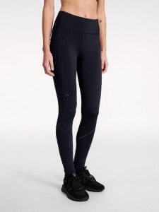 Damskie legginsy Newline Race. Czarne legginsy Newline, bez wzorów, z materiału. Za 159,00 zł.