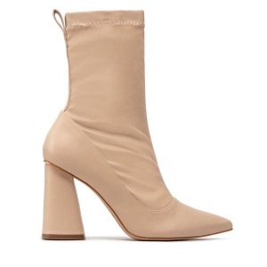 Botki Eva Minge. Brązowe botki Eva Minge, bez wzorów, bez obcasa, na słupku, bez zapięcia. Za 309,99 zł.