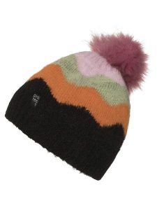 Protest Czapka "Loisy" w kolorze czarnym ze wzorem rozmiar: 55 cm. Czarne czapki Protest, bez wzorów, ze splotem. Za 66,16 zł.