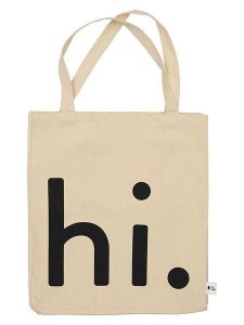 Design Letters Torba "hi." w kolorze beżowym na zakupy - 40 x 45 x 17 cm rozmiar: onesize. Brązowe shopper bag Design Letters, bez wzorów, z bawełny, bez dodatków. Za 86,99 zł.