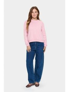 SAINT TROPEZ Bluza w kolorze jasnoróżowym rozmiar: M. Różowe bluzy Saint Tropez, m, bez wzorów, z bawełny, bez kaptura. Za 86,99 zł.