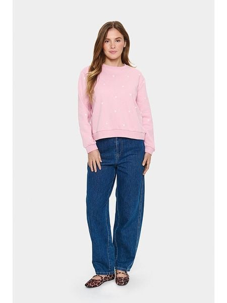 SAINT TROPEZ Bluza w kolorze jasnoróżowym rozmiar: M. Różowe bluzy Saint Tropez, m, bez wzorów, z bawełny, bez kaptura. Za 111,33 zł.