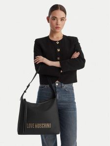 LOVE MOSCHINO Torebka JC4108PP1OKD0000 Czarny. Czarne torebki klasyczne LOVE MOSCHINO, bez wzorów, ze skóry, bez dodatków. Za 673,99 zł.