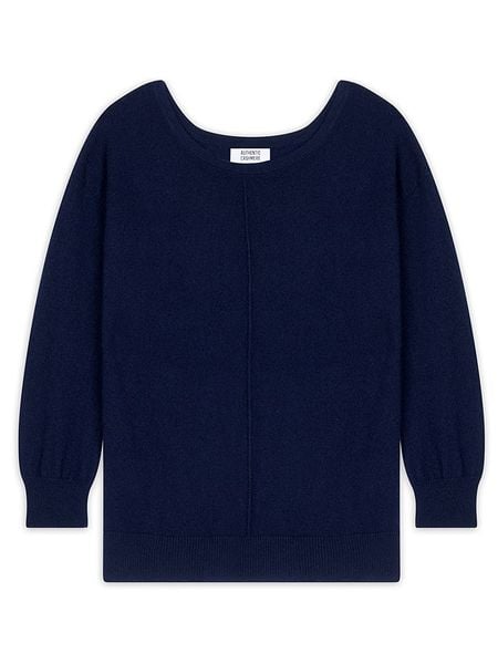 AUTHENTIC CASHMERE Kaszmirowy sweter "Faraut" w kolorze granatowym rozmiar: M. Niebieskie swetry oversize AUTHENTIC CASHMERE, m, bez wzorów, z kaszmiru, bez ramiączek. Za 287,84 zł.