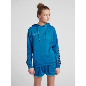 Bluza damska z kapturem Hummel hmlAUTHENTIC Poly. Niebieskie bluzy Hummel, s, bez wzorów, z kapturem. W wyprzedaży za 165,50 zł.