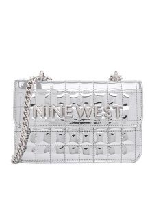 Nine West Torebka EO-Glamercy-Grace-LX10060 Srebrny. Szare torebki klasyczne Nine West, bez wzorów, z materiału, bez dodatków. Za 209,99 zł.