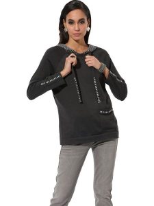 WITT WEIDEN Bluza w kolorze czarnym rozmiar: 38. Czarne bluzy WITT WEIDEN, bez wzorów, z kapturem. Za 60,99 zł.