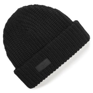 Czapka beanie z dzianiny. Czarne czapki GILL, bez wzorów, z dzianiny. Za 142,40 zł.