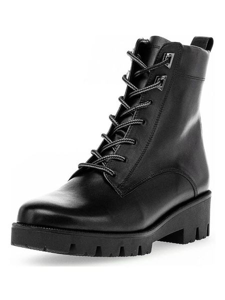 Gabor Skórzane botki w kolorze czarnym rozmiar: 38. Czarne botki Gabor, bez wzorów, bez obcasa, bez zapięcia. Za 300,95 zł.