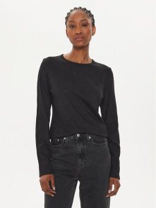 Calvin Klein Jeans Bluzka Burn Out J20J223628 Czarny Regular Fit. Czarne bluzki Calvin Klein Jeans, l, bez wzorów, z jeansu, bez kołnierzyka, bez ramiączek. Za 199,99 zł.