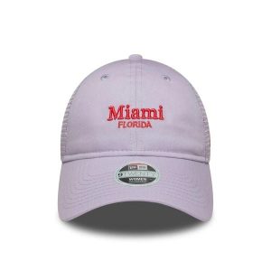 Czapka trucker 9twenty damska New York Yankees. Fioletowe czapki New Era, bez wzorów, sportowe. Za 123,00 zł.