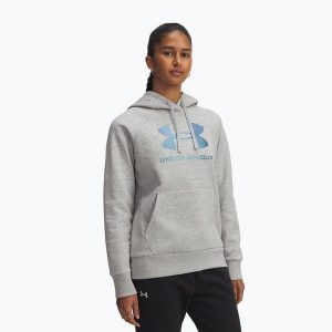 Bluza Under Armour Rival Feelce Shimmer Hoody. Szare bluzy Under Armour, bez wzorów, bez kaptura. Za 209,99 zł.
