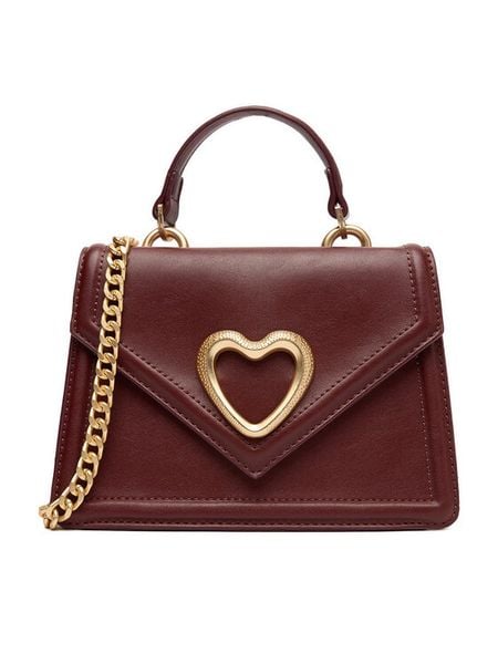 Eva Minge Torebka EO-ALYSSA-KY162 Bordowy. Czerwone torebki klasyczne Eva Minge, bez wzorów, z materiału, bez dodatków. Za 169,99 zł.