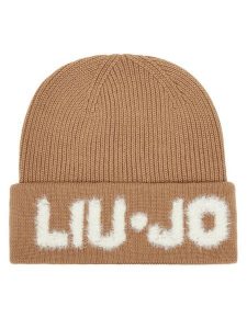 Liu Jo Czapka 2F5059 M0300 Beżowy. Brązowe czapki Liu Jo, bez wzorów, z wełny. Za 139,99 zł.