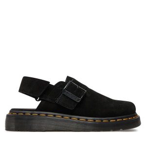 Sandały Dr. Martens. Czarne sandały Dr. Martens, bez wzorów, bez obcasa, na płaskiej podeszwie, bez zapięcia. Za 449,99 zł.