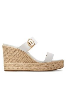 MICHAEL Michael Kors Espadryle Lucinda 40S4LCMS3L Biały. Białe espadryle MICHAEL Michael Kors, bez wzorów, ze skóry, bez obcasa. Za 469,99 zł.
