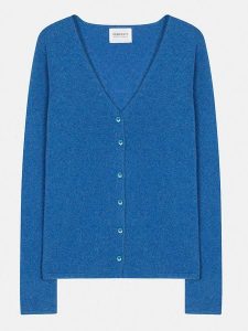 Perfect Cashmere Kaszmirowy kardigan "Paige" w kolorze niebieskim rozmiar: M. Niebieskie kardigany Perfect Cashmere, z kaszmiru. Za 390,92 zł.