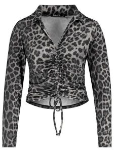 Sublevel Bluzka w kolorze szaro-czarnym rozmiar: M. Czarne bluzki Sublevel, m, bez wzorów, bez kołnierzyka, bez ramiączek. Za 82,99 zł.