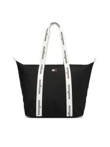 Tommy Hilfiger Torebka Tjw Ess Daily Tote AW0AW18461 Czarny. Czarne shopper bag TOMMY HILFIGER, bez wzorów, z materiału, bez dodatków. Za 329,99 zł.