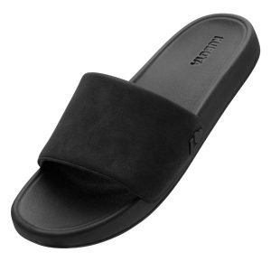 Damskie Klapki Kubota Premium Suede Essence Czarne 41. Czarne klapki Kubota, bez wzorów, bez obcasa. Za 159,99 zł.