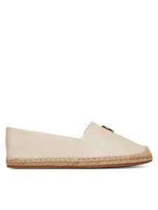 Tommy Hilfiger Espadryle Th Logo Leather Espadrille FW0FW08540 Beżowy. Brązowe espadryle TOMMY HILFIGER, bez wzorów, ze skóry, bez obcasa. Za 239,99 zł.