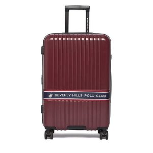 Walizka średnia Beverly Hills Polo Club. Czerwone walizki Beverly Hills Polo Club, bez wzorów, średnie. Za 359,99 zł.
