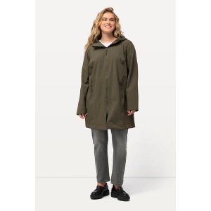 Damskie Kurtka softshell HYPRAR hydrofobowa podszewka z polaru. Zielone kurtki Ulla Popken, plus size, bez wzorów, z elastanu, bez kaptura. Za 584,99 zł.