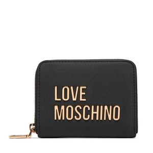 Portfel LOVE MOSCHINO. Czarne portfele LOVE MOSCHINO, bez wzorów. Za 319,99 zł.