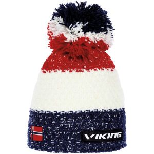 Czapka narciarska dla dorosłych Viking Cornet, z pomponem. Białe czapki Viking, bez wzorów, sportowe. Za 58,99 zł.