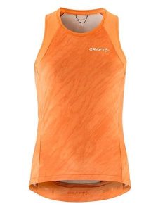 Craft Top kolarski "Core Endur Sing" w kolorze pomarańczowym rozmiar: L. Pomarańczowe topy Craft, l, bez wzorów, bez kołnierzyka, bez ramiączek. Za 116,32 zł.