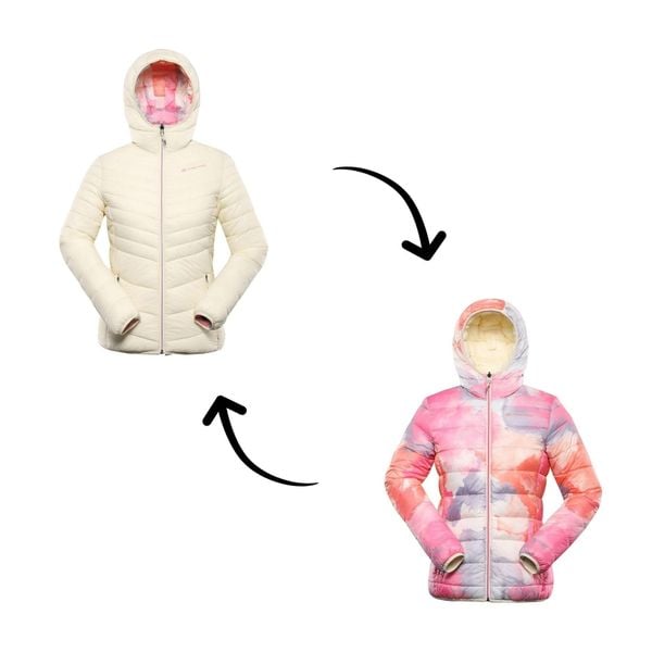 Damska kurtka ocieplana dwustronna Alpine Pro Eroma. Brązowe kurtki Alpine Pro, na jesień, bez wzorów, z puchu, bez kaptura. W wyprzedaży za 259,00 zł.