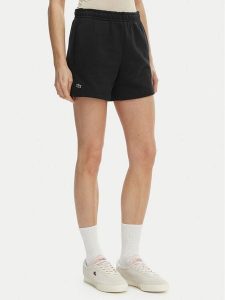 Lacoste Szorty sportowe GF5341 Czarny Regular Fit. Czarne spodenki sportowe Lacoste, bez wzorów, z bawełny. Za 229,99 zł.