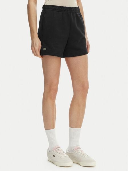 Lacoste Szorty sportowe GF5341 Czarny Regular Fit. Czarne spodenki sportowe Lacoste, bez wzorów, z bawełny. Za 229,99 zł.