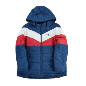 Second life - Kurtka puchowa NFL New England Patriots - Stan bardzo dobry. Niebieskie kurtki NFL, bez wzorów, z puchu, bez kaptura. Za 241,07 zł.