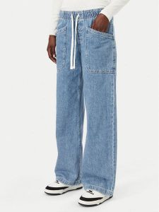 Billabong Jeansy Zonte Denim EBJDP03008 Niebieski Wide Leg. Niebieskie jeansy Billabong, bez wzorów, z bawełny. Za 329,99 zł.