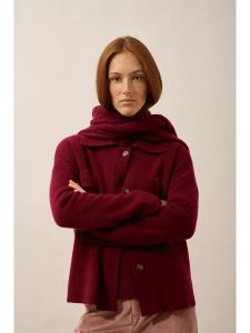 Just Cashmere Kaszmirowy kardigan "Hekla" w kolorze czerwonym rozmiar: L. Czerwone kardigany Just Cashmere, z kaszmiru. Za 598,57 zł.