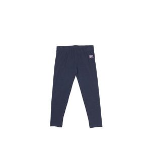 Legginsy z bawełna na czas wolny na co dzień. Niebieskie legginsy LEONE 1947 APPAREL, bez wzorów, z bawełny. W wyprzedaży za 54,73 zł.