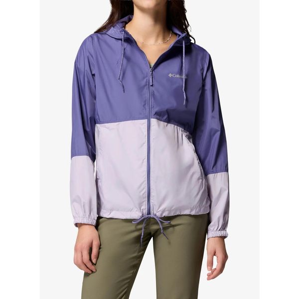 Kurtka wiatrówka damska Columbia Flash Forward II Windbreaker. Fioletowe kurtki Columbia, bez wzorów, z softshellu, bez kaptura. Za 209,99 zł.