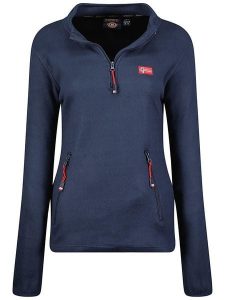 Geographical Norway Bluza polarowa "Ulyssia" w kolorze granatowym rozmiar: XXL. Niebieskie bluzy Geographical Norway, xxl, bez wzorów, z polaru, bez kaptura. Za 79,21 zł.