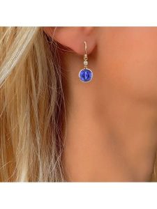 DIA DIAMONDS Pozłacane kolczyki z topazem i tanzanitem rozmiar: onesize. Niebieskie kolczyki DIA DIAMONDS, z tanzanitem, pozłacane. Za 174,84 zł.