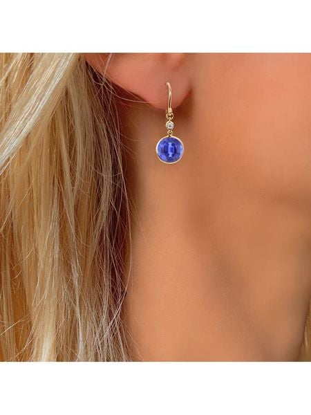 DIA DIAMONDS Pozłacane kolczyki z topazem i tanzanitem rozmiar: onesize. Niebieskie kolczyki DIA DIAMONDS, z tanzanitem, pozłacane. Za 174,84 zł.