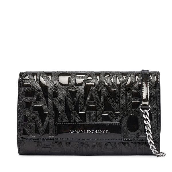 Torebka Armani Exchange. Czarne torebki klasyczne Armani Exchange, bez wzorów, bez dodatków. Za 454,99 zł.