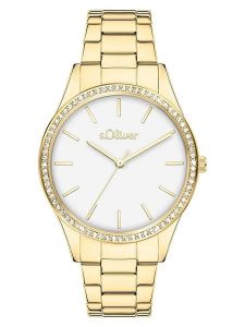 S.Oliver Zegarek kwarcowy w kolorze złoto-białym rozmiar: onesize. Białe, analogowe zegarki s.Oliver. Za 217,99 zł.
