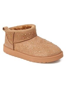 C'M Botki zimowe w kolorze jasnobrązowym rozmiar: 40. Brązowe botki C'M, na zimę, bez wzorów, bez obcasa, bez zapięcia. Za 108,99 zł.