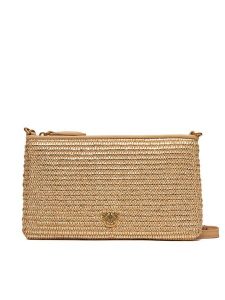 PINKO Torebka Flat Horizontal Mini PE 25 PCPL 104277 A2CE Złoty. Żółte listonoszki Pinko, bez wzorów, z syntetyku, bez dodatków. Za 429,99 zł.