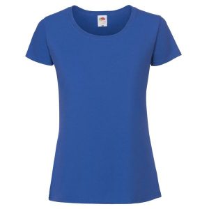 Koszulka Damska Iconic 190. Niebieskie bluzki FRUIT OF THE LOOM, xl, bez wzorów, sportowe, bez kołnierzyka, bez ramiączek. Za 37,99 zł.