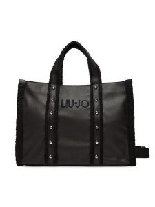 Liu Jo Torebka L Tote 2F5027 E0021 Czarny. Czarne torebki klasyczne Liu Jo, bez wzorów, z materiału, bez dodatków. Za 429,99 zł.