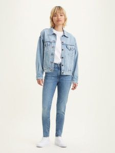 Levi´s Dżinsy - Skinny fit - w kolorze niebieskim rozmiar: W23/L28. Niebieskie jeansy z aplikacjami, z podwyższonym stanem. Za 114,17 zł.